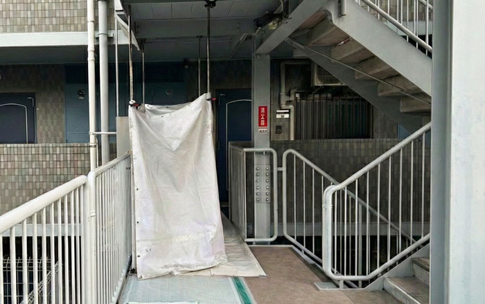 消火栓ボックス養生