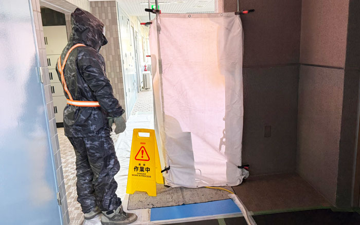 消火栓ボックス養生02